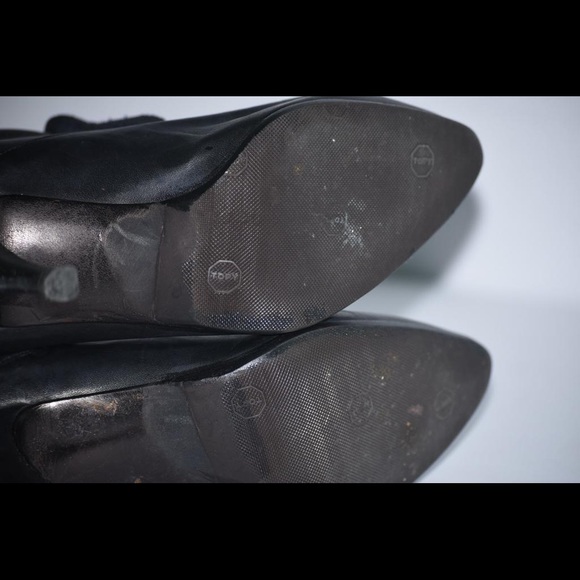 Casadei Black knee high brass leather boot size US 5 - Picture 11 of 13